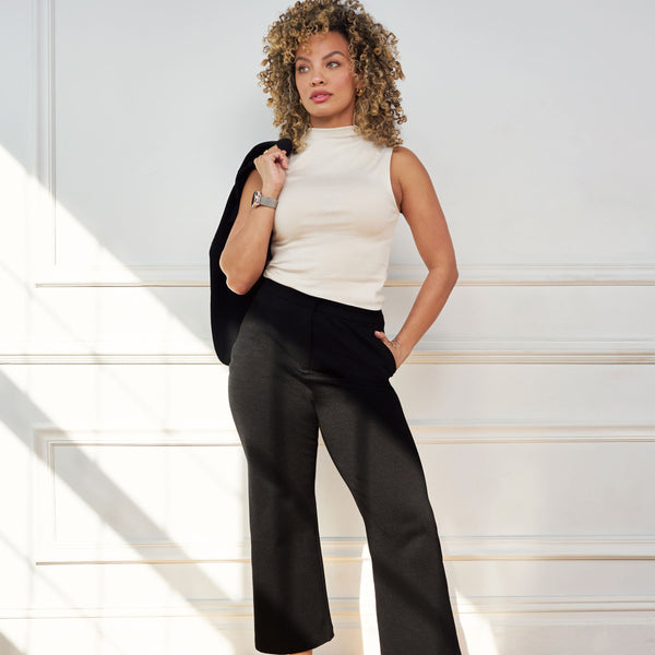 issy's Classic Black Crop Flare Pant